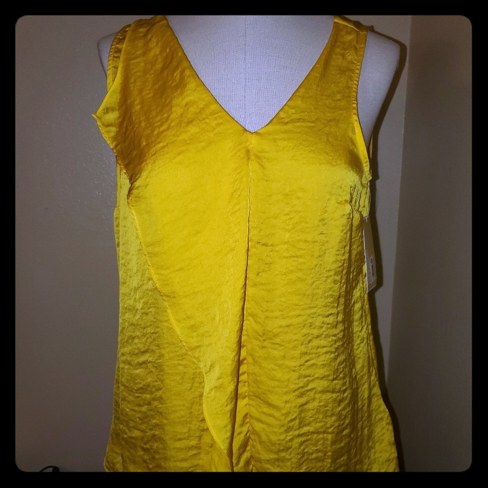 Micheal Kors Yellow Sleeveless Top